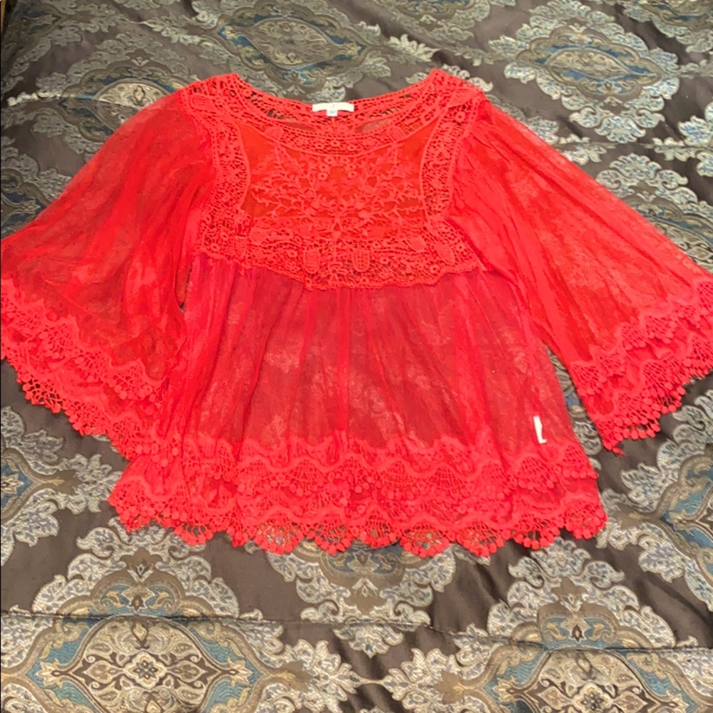 Small lace Christmas top